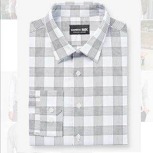Extra Slim Tall Stretch Cotton 1MX Plaid Shirt